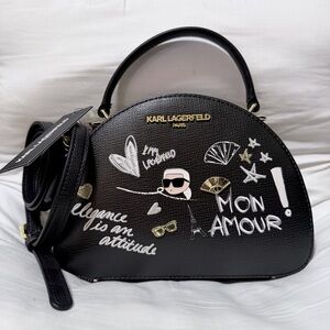 New Karl Lagerfeld Paris Bellamy Embellished Crossbody Bag
